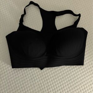 Cute and comfy plain black sports bra